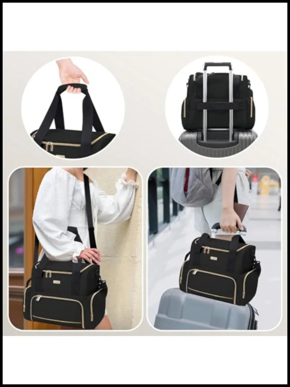 Large Travel Makeup Organizer Case with Removable Cases, Double Layer Cosmetic